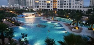Hồ bơi Resort rộng 2300m2 tại Đảo Kim Cương, Quận 2